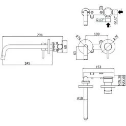 Paffoni Light Mitigeur Lavabo à Encastrer Avec Bec Mural 245 Mm Noir Mat 5 Paffoni Light Mitigeur Lavabo à Encastrer Avec Bec Mural 245 Mm Noir Mat -PAFFONI Soldes 42927368 2