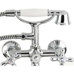 Paffoni Ricordi Mélangeur Pour Baignoire Avec Douchette 150mm Et Support, Chrome Et Blanc (IR023) -PAFFONI Soldes 43417297 5