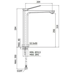 Mitigeur Hauteur 294 Mm Pour Vasque Paffoni Tilt TI081 | Chromé - Sans Vidage - Chromé -PAFFONI Soldes 43990949 3