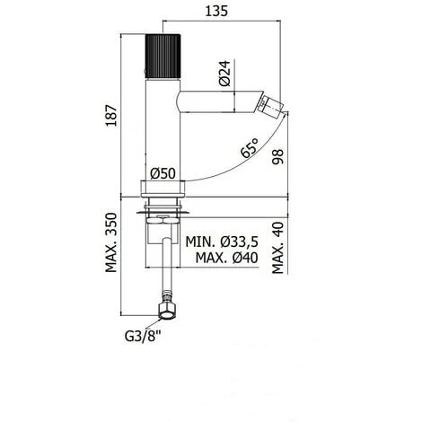 Mitigeur Bidet Monotrou Avec Joint Et Mousseur M16x1 Paffoni Jo JO131CR-JO131NO | Chromé - Sans Vidage - Chromé 4 Mitigeur Bidet Monotrou Avec Joint Et Mousseur M16x1 Paffoni Jo JO131CR-JO131NO | Chromé - Sans Vidage - Chromé – Image 2