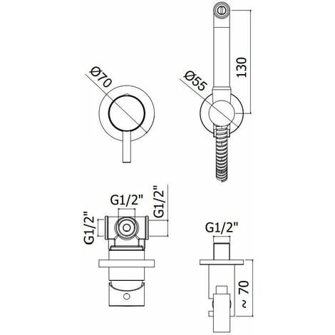 Ensemble Bidet Encastrable 2 Trous Avec Mitigeur Et Douchette Paffoni KITDUP110 | Chromé - Chromé 4 Ensemble Bidet Encastrable 2 Trous Avec Mitigeur Et Douchette Paffoni KITDUP110 | Chromé - Chromé – Image 2