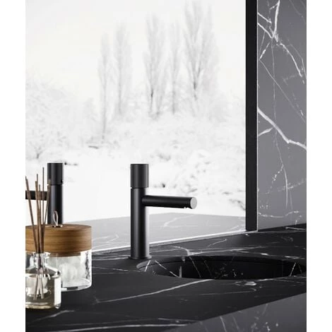 Mitigeur Lavabo En Laiton Avec Bec Allongé Paffoni Jo JO071CR-JO071NO | Noir Mat - Sans Vidage - Noir Mat 4 Mitigeur Lavabo En Laiton Avec Bec Allongé Paffoni Jo JO071CR-JO071NO | Noir Mat - Sans Vidage - Noir Mat – Image 2