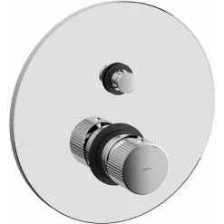 Mitigeur Douche à Encastrer 2 Sorties Avec Plaque Ronde Ø200 Mm Paffoni Jo JO015CR-JO015NO | Chromé - 2 Sorties - Chromé