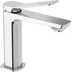 Mitigeur De Lavabo En Laiton Avec Levier Incliné Paffoni Tilt TI071 | Chromé - Sans Vidage - Chromé