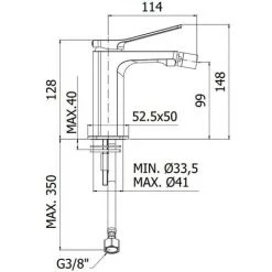 Mitigeur De Bidet En Laiton Avec Mousseur M24x1 Paffoni Tilt TI131 | Chromé - Sans Vidage - Chromé -PAFFONI Soldes 47357244 2