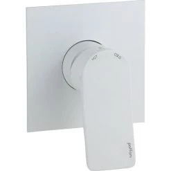 Mitigeur Douche à Encastrer 1 Sortie Avec Plaque Inox Paffoni Tilt TI010 | Blanc Mat - 1 Sortie - Blanc Mat