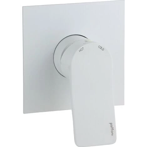 Mitigeur Douche à Encastrer 1 Sortie Avec Plaque Inox Paffoni Tilt TI010 | Blanc Mat - 1 Sortie - Blanc Mat 3 Mitigeur Douche à Encastrer 1 Sortie Avec Plaque Inox Paffoni Tilt TI010 | Blanc Mat - 1 Sortie - Blanc Mat