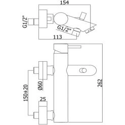 Mitigeur De Baignoire En Laiton Avec Douchette Et Effet Satiné Flexible Paffoni Light -PAFFONI Soldes 48634317 3
