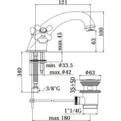 Mitigeur De Lavabo Paffoni Iris - Viola IRV065 - VLV065 | Chromé - Viola - Vidage Automatique 1"1/4 - Chromé 7 Mitigeur De Lavabo Paffoni Iris - Viola IRV065 - VLV065 | Chromé - Viola - Vidage Automatique 1"1/4 - Chromé -PAFFONI Soldes 4866353 3