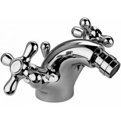 Mélangeur De Bidet Avec Deux Poignées Paffoni Iris - Viola VLV135-IRV135 | Chromé - Viola - Vidage Automatique 1"1/4 - Chromé