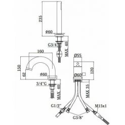 Mitigeur De Baignoire Avec Douche Extractible Paffoni Light LIG047 | Chromé - Chromé -PAFFONI Soldes 4866934 2