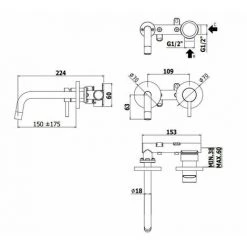 Mitigeur Lavabo Encastré Paffoni Birillo BI103CR70 | 245 Mm 5 Mitigeur Lavabo Encastré Paffoni Birillo BI103CR70 | 245 Mm -PAFFONI Soldes 4869422 2