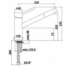 Mélangeur De Lavabo Avec Bec Long Paffoni Birillo BI081CR | Sans Vidage -PAFFONI Soldes 4869430 2
