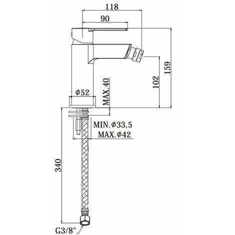 Mitigeur De Bidet Avec Levier Ouvert Paffoni Ringo RIN131CR-RIN131NO | Chromé - RINGO - Sans Vidage - Chromé 4 Mitigeur De Bidet Avec Levier Ouvert Paffoni Ringo RIN131CR-RIN131NO | Chromé - RINGO - Sans Vidage - Chromé – Image 2