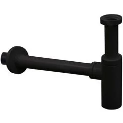 Siphon D'évier Design Rond Paffoni En Laiton Noir Mat