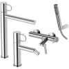 Ensemble De Mitigeurs Hauts Pour Lavabo, Bidet Et Baignoire Avec Douchette Chromée Paffoni Jocker 2 Ensemble De Mitigeurs Hauts Pour Lavabo, Bidet Et Baignoire Avec Douchette Chromée Paffoni Jocker -PAFFONI Soldes 50390906 1