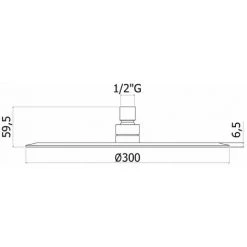 Pomme De Douche Ronde Paffoni Diamètre 300 Mm En Métal -PAFFONI Soldes 50666789 3