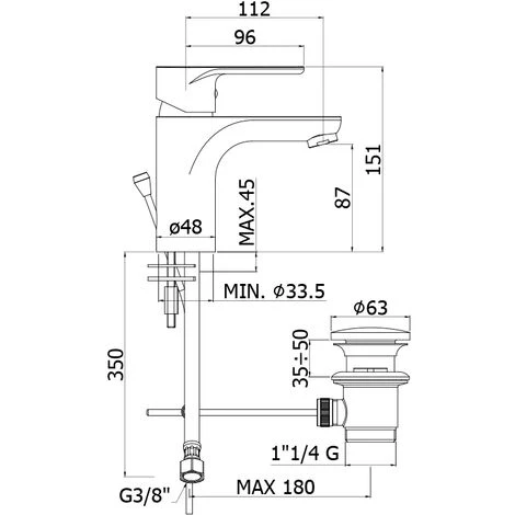 Ensemble De Mitigeurs Lavabo Et Bidet Muraux Paffoni Green 5 Ensemble De Mitigeurs Lavabo Et Bidet Muraux Paffoni Green – Image 3