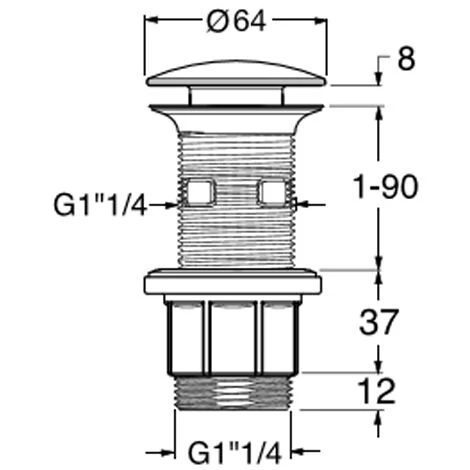 PAFFONI Kit D'installation Pour Lavabo Avec Siphon Design Et Bonde Clic-clac 5 PAFFONI Kit D'installation Pour Lavabo Avec Siphon Design Et Bonde Clic-clac – Image 3
