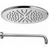 Pomme De Douche Ronde Paffoni Master Diamètre 225 Mm En Métal Chromé Avec Bras De Douche De 40 Cm