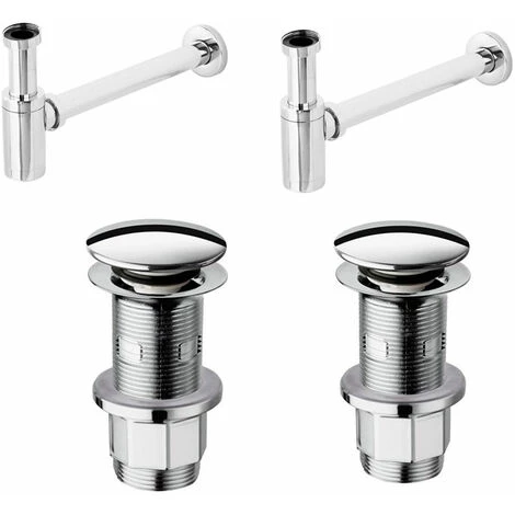 PAFFONI Kit D'installation Pour Deux Lavabos Avec Siphon Design Et Vidage Clic Clac 2 PAFFONI Kit D'installation Pour Deux Lavabos Avec Siphon Design Et Vidage Clic Clac