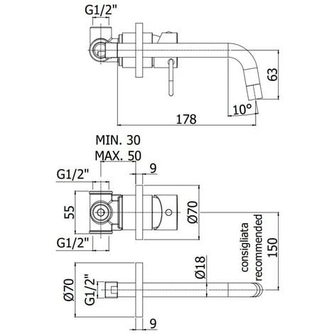Mitigeur Lavabo à Encastrer Avec Bec 24,8 Cm Paffoni Jocker Chrome 5 Mitigeur Lavabo à Encastrer Avec Bec 24,8 Cm Paffoni Jocker Chrome – Image 3