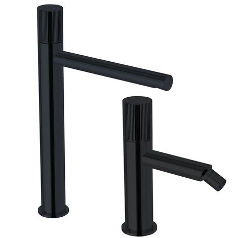 Ensemble De Mitigeurs Lavabo Et Bidet Hauts Avec Vidage Clic-clac Paffoni Jo Matt Black 3 Ensemble De Mitigeurs Lavabo Et Bidet Hauts Avec Vidage Clic-clac Paffoni Jo Matt Black