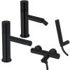 Ensemble De Mitigeurs Lavabo-bidet-baignoire Avec Douchette Paffoni Jo Nero Opaco 1 Ensemble De Mitigeurs Lavabo-bidet-baignoire Avec Douchette Paffoni Jo Nero Opaco -PAFFONI Soldes 50947094 1