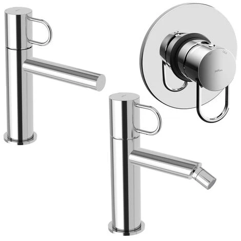Paffoni Jocker Ensemble Chromé De Mitigeurs Lavabo, Bidet Et Douche 3 Paffoni Jocker Ensemble Chromé De Mitigeurs Lavabo, Bidet Et Douche