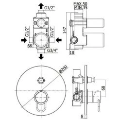 Ensemble De Mitigeurs Lavabo, Bidet Et Douche Avec Inverseur Chromé Paffoni Jocker 11 Ensemble De Mitigeurs Lavabo, Bidet Et Douche Avec Inverseur Chromé Paffoni Jocker -PAFFONI Soldes 50947130 5
