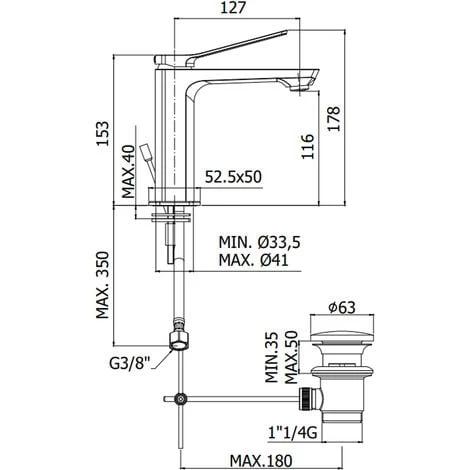 Mitigeur Lavabo Avec Vidage Automatique Paffoni Tilt Bianco Opaco 4 Mitigeur Lavabo Avec Vidage Automatique Paffoni Tilt Bianco Opaco – Image 2