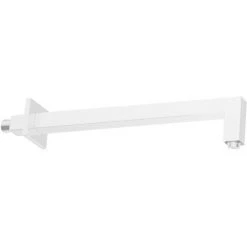 Bras De Douche Carré Paffoni Level 40 Cm En Laiton Blanc Mat