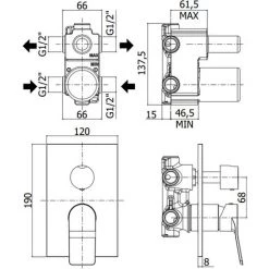 Mitigeur De Douche à Encastrer à Deux Sorties Avec Inverseur Mécanique Modèle Tilt Paffoni Chrome 5 Mitigeur De Douche à Encastrer à Deux Sorties Avec Inverseur Mécanique Modèle Tilt Paffoni Chrome -PAFFONI Soldes 50947178 2