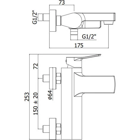 Ensemble De Mitigeurs, Lavabo, Bidet Et Baignoire Avec Douchette En Laiton Modèle Tilt Paffoni Chromé 5 Ensemble De Mitigeurs, Lavabo, Bidet Et Baignoire Avec Douchette En Laiton Modèle Tilt Paffoni Chromé – Image 3