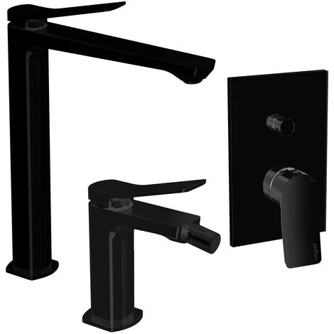 Mitigeur Lavabo Haut, Bidet Et Douche Avec Inverseur En Laiton Modèle Tilt Paffoni Matt Black 3 Mitigeur Lavabo Haut, Bidet Et Douche Avec Inverseur En Laiton Modèle Tilt Paffoni Matt Black