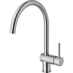 Mitigeur D'évier Monotrou En Laiton Avec Finition Effet Acier Paffoni Light Exclusive Edition.