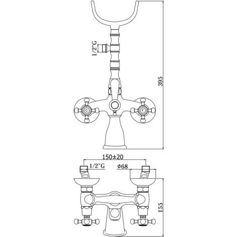 Mitigeur De Bain Externe Avec Set De Douche Et Déviateur Paffoni Belinda FBLV023 | Chromè-or - Chromè-or 4 Mitigeur De Bain Externe Avec Set De Douche Et Déviateur Paffoni Belinda FBLV023 | Chromè-or - Chromè-or – Image 2