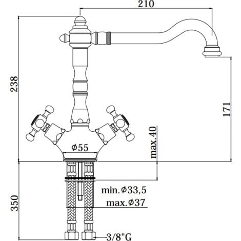 Mitigeur D'évier Avec Bec Pivotant Paffoni Belinda FBLV180 | Chromé - Chromé 4 Mitigeur D'évier Avec Bec Pivotant Paffoni Belinda FBLV180 | Chromé - Chromé – Image 2