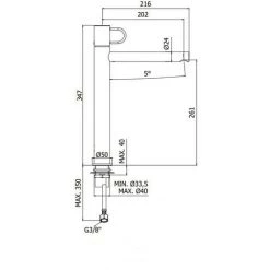 Mitigeur Hauteur 347 Mm Pour Vasque Lavabo Avec Bec Long Paffoni Joker JK081CR-JK081NO | Chromé - Sans Vidage - Chromé -PAFFONI Soldes 57747499 3