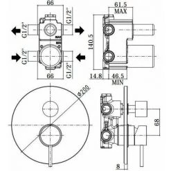 Mitigeur De Douche à Encastrer à Deux Sorties Avec Inverseur Rotatif Paffoni LIGHT LIG018 | Chromé - 2 Sorties - Chromé 11 Mitigeur De Douche à Encastrer à Deux Sorties Avec Inverseur Rotatif Paffoni LIGHT LIG018 | Chromé - 2 Sorties - Chromé -PAFFONI Soldes 59206867 5