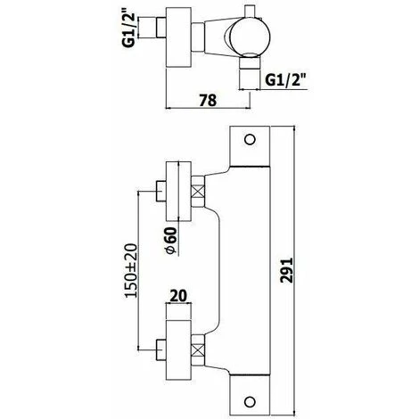 Mitigeur Thermostatique Externe Sans Set De Douche Paffoni LIQ168CR | Chromé - Chromé 4 Mitigeur Thermostatique Externe Sans Set De Douche Paffoni LIQ168CR | Chromé - Chromé – Image 2