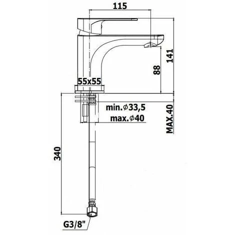 Mélangeur De Lavabo à économie D'énergie Paffoni SLY SY075CR-ES-SY071CR-ES | Sans Vidage 6 Mélangeur De Lavabo à économie D'énergie Paffoni SLY SY075CR-ES-SY071CR-ES | Sans Vidage â Image 4