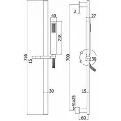 Rail Coulissant Paffoni Berry Avec Tige Métallique Elliptique ZSAL102CR -PAFFONI Soldes 71208149 3
