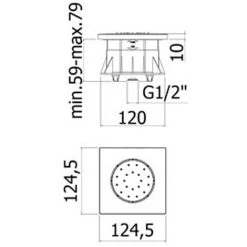 Pomme De Douche Carrée Paffoni En ABS Chromé -PAFFONI Soldes 71209125 2