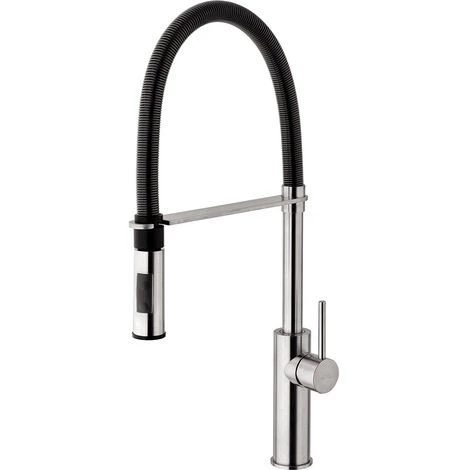 Pour Mélangeur Haut D'évier De Cuisine Paffoni Light Exclusive Edition. En Laiton Et En ABS, Ce Robinet Avec Douche A Des Finitions Aspect Acier Et Noir Mat 3 Pour Mélangeur Haut D'évier De Cuisine Paffoni Light Exclusive Edition. En Laiton Et En ABS, Ce Robinet Avec Douche A Des Finitions Aspect Acier Et Noir Mat