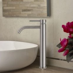 Mitigeur De Lavabo Haut Paffoni En Laiton Finition Steel Looking Effet Acier. Édition Exclusive Légère -PAFFONI Soldes 71701008 3