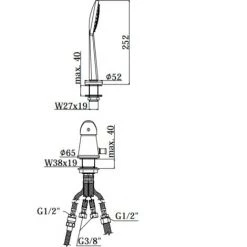 Mitigeur De Baignoire Avec Déviateur Et Set De Douche Paffoni DU040CR-DU041CR | Sans Bec -PAFFONI Soldes 7827345 2